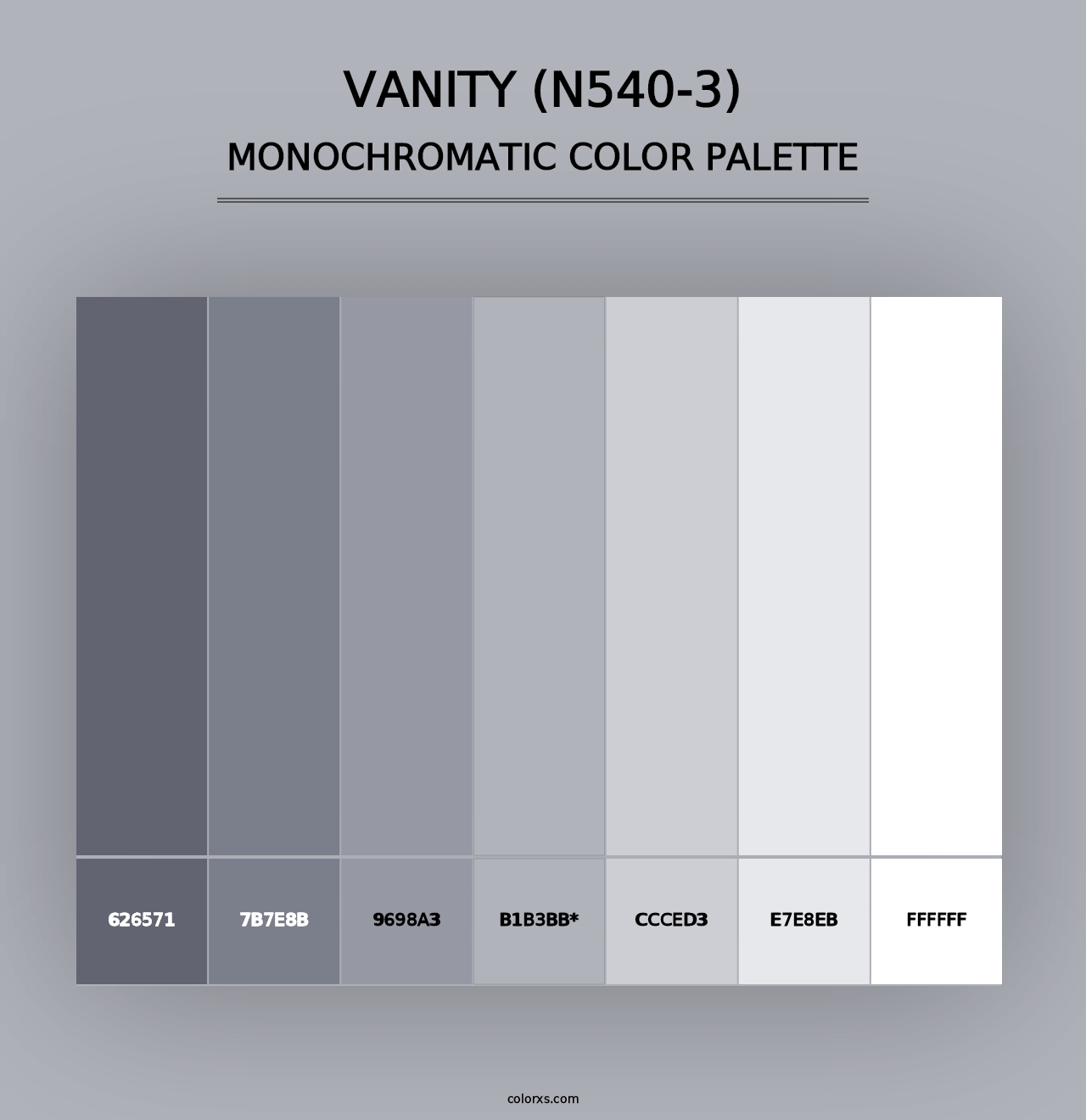 Vanity (N540-3) - Monochromatic Color Palette