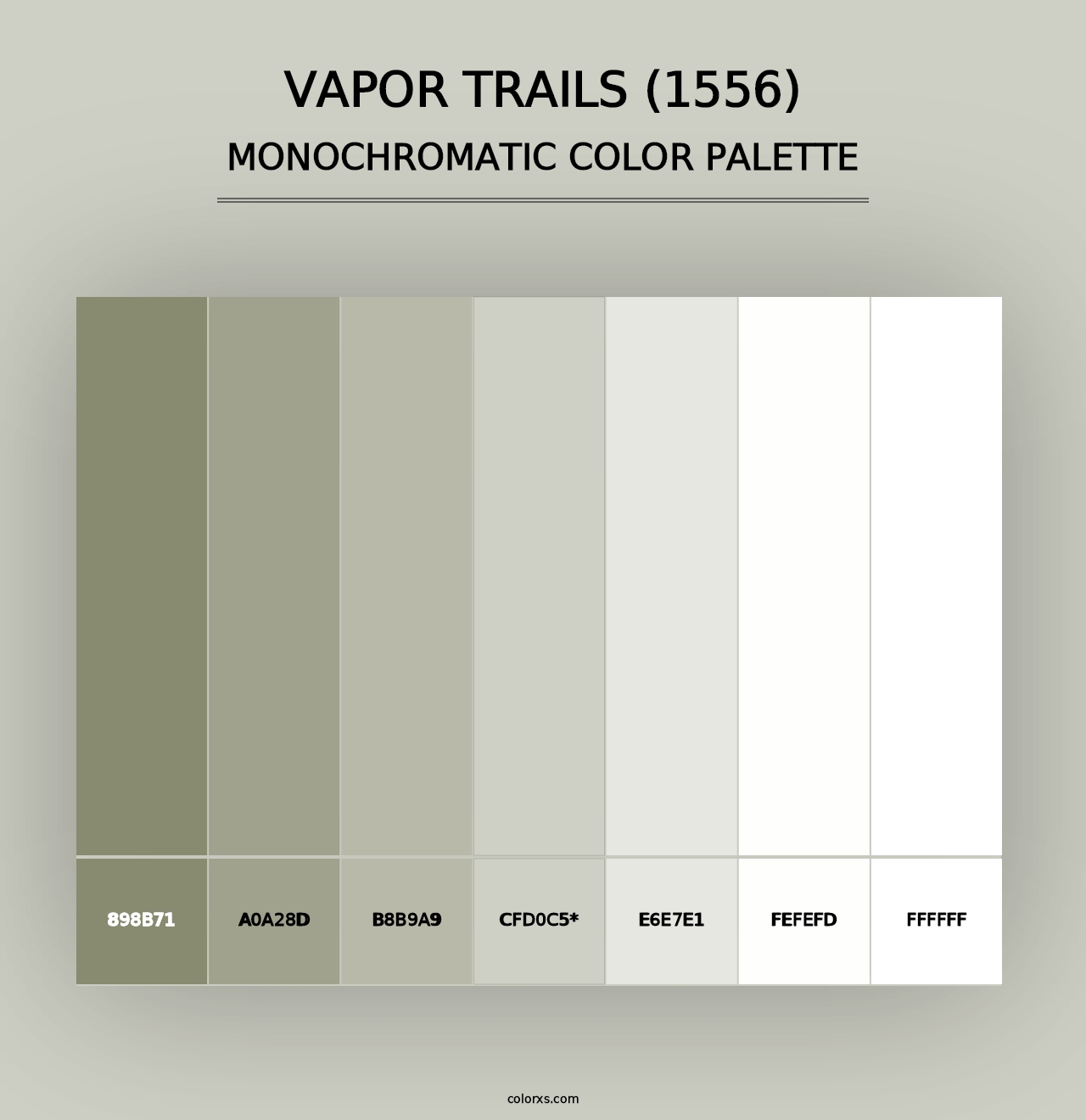 Vapor Trails (1556) - Monochromatic Color Palette