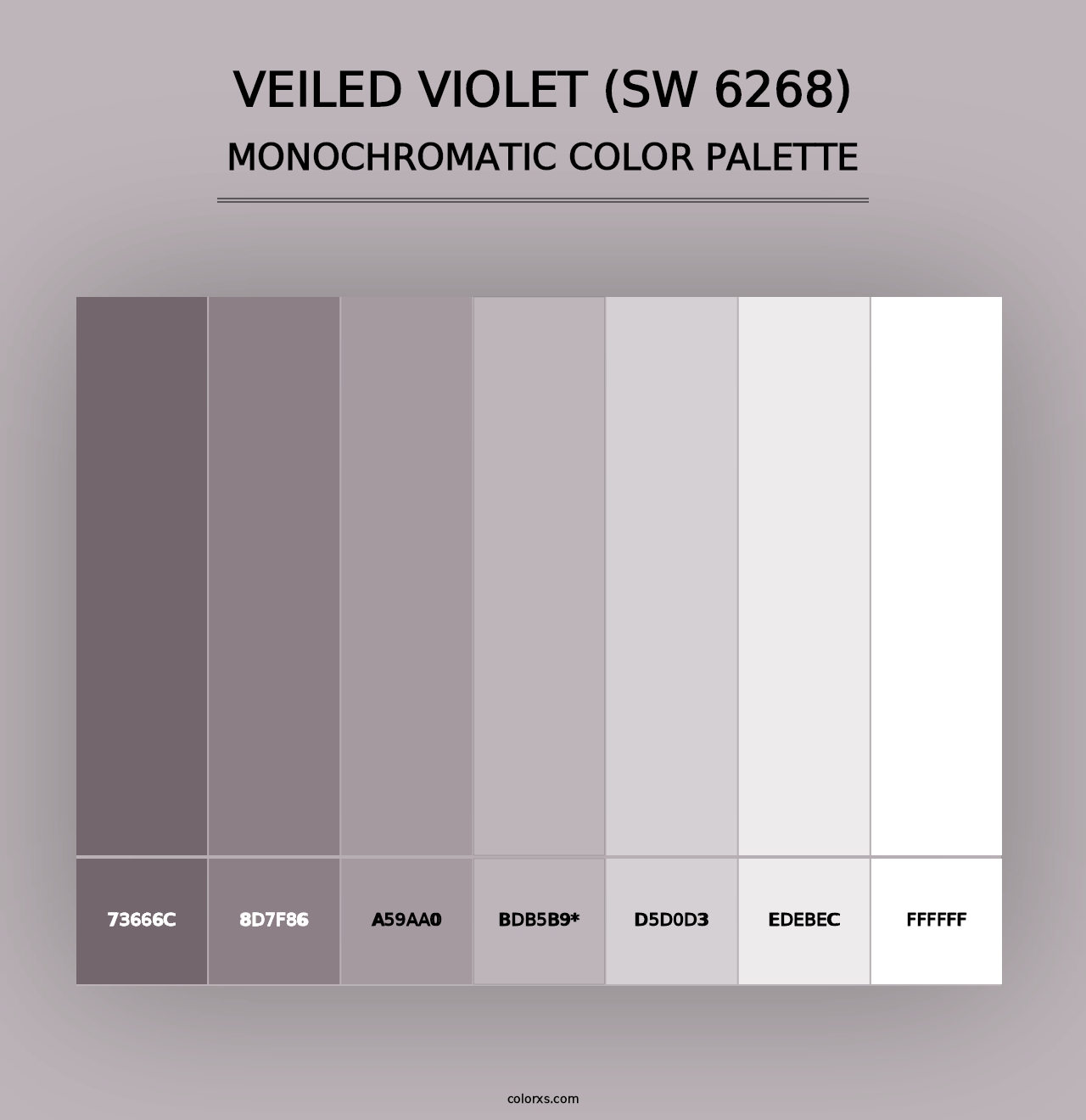 Veiled Violet (SW 6268) - Monochromatic Color Palette