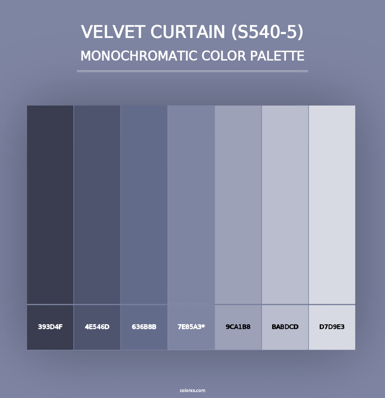 Velvet Curtain (S540-5) - Monochromatic Color Palette