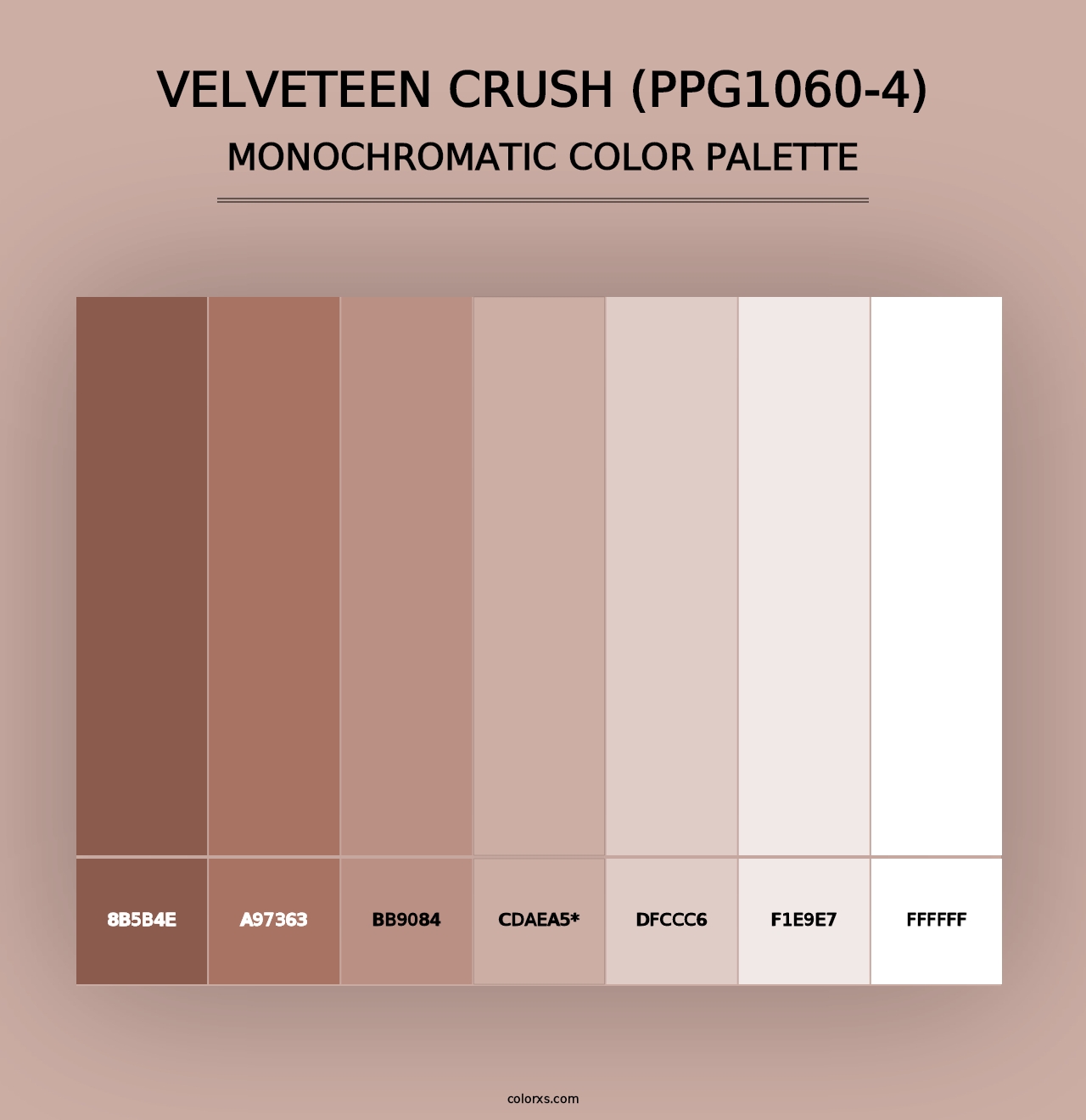 Velveteen Crush (PPG1060-4) - Monochromatic Color Palette