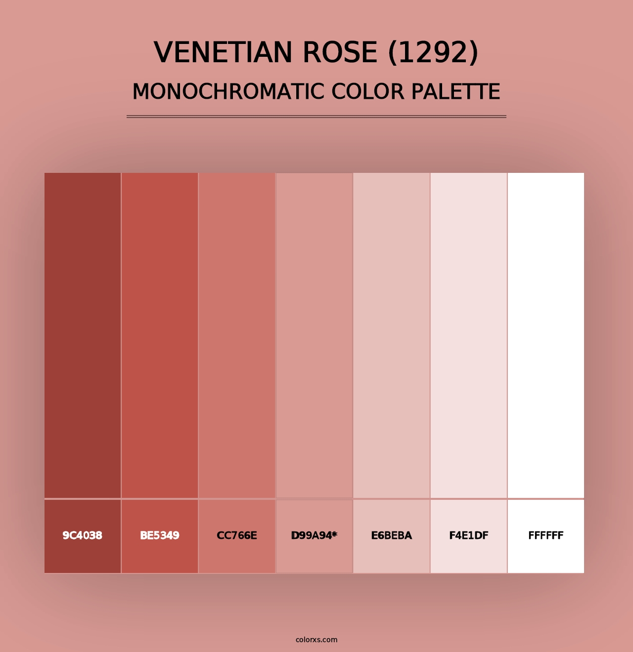 Venetian Rose (1292) - Monochromatic Color Palette