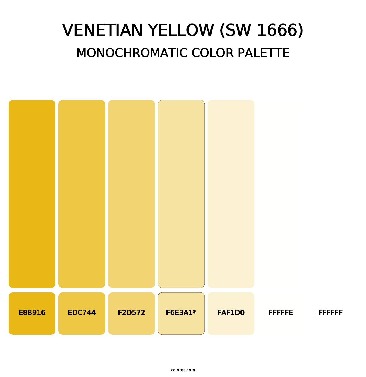 Venetian Yellow (SW 1666) - Monochromatic Color Palette