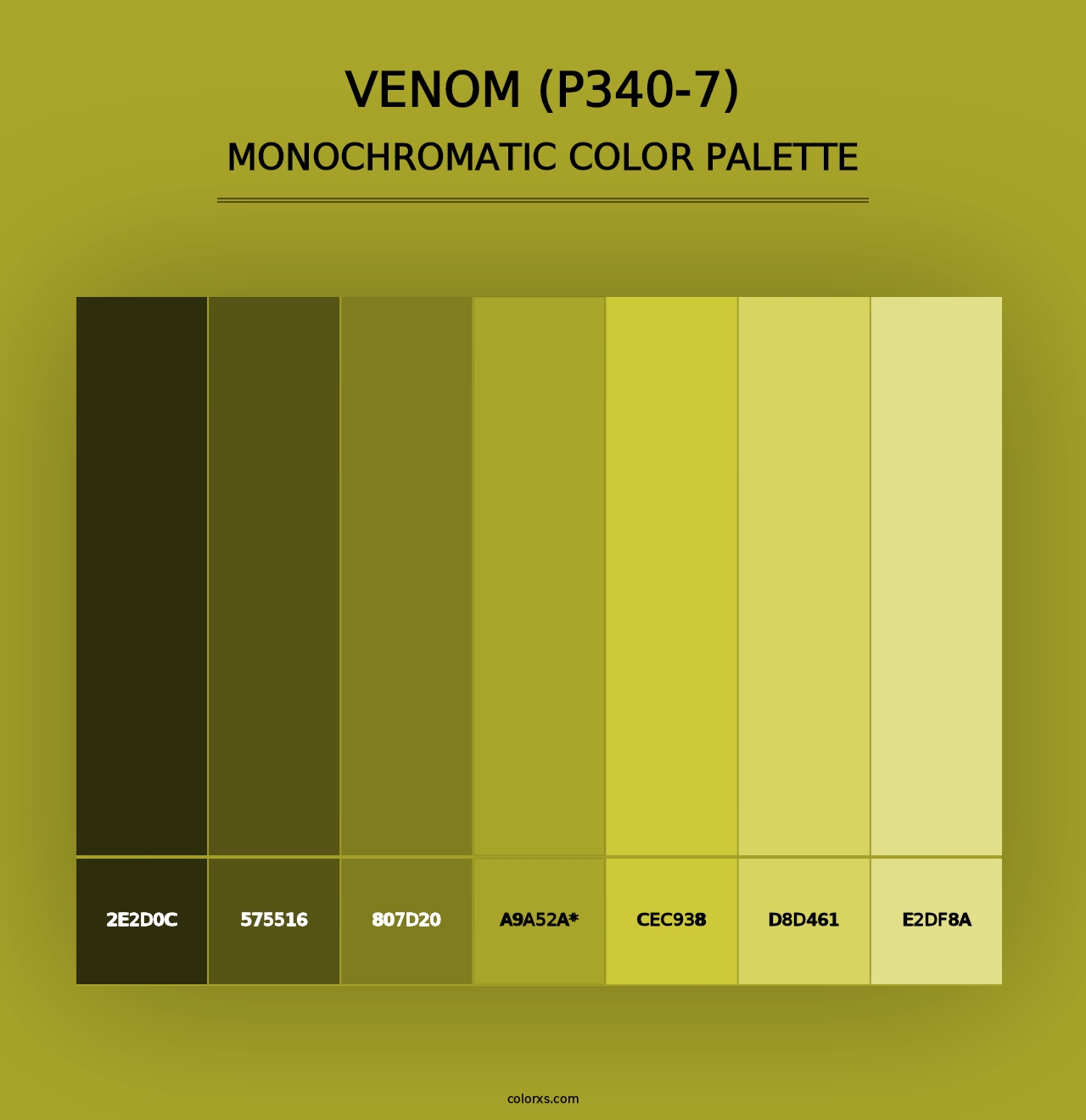 Venom (P340-7) - Monochromatic Color Palette