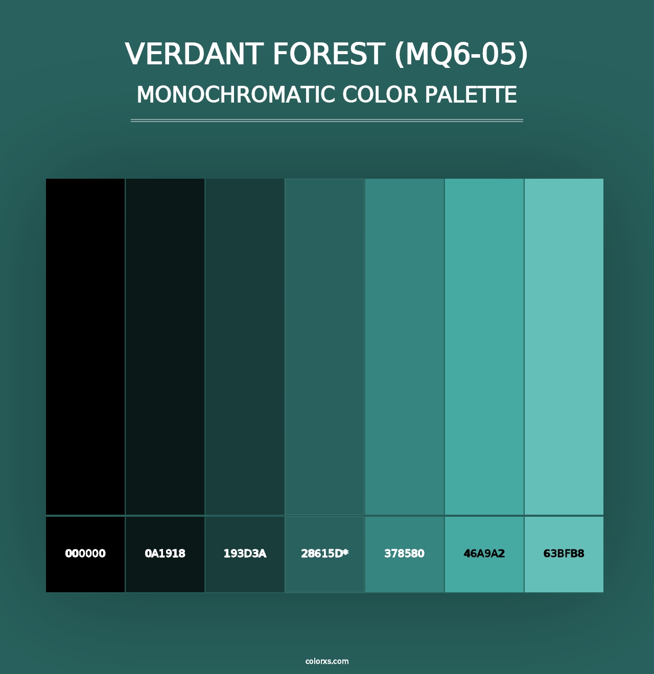 Verdant Forest (MQ6-05) - Monochromatic Color Palette