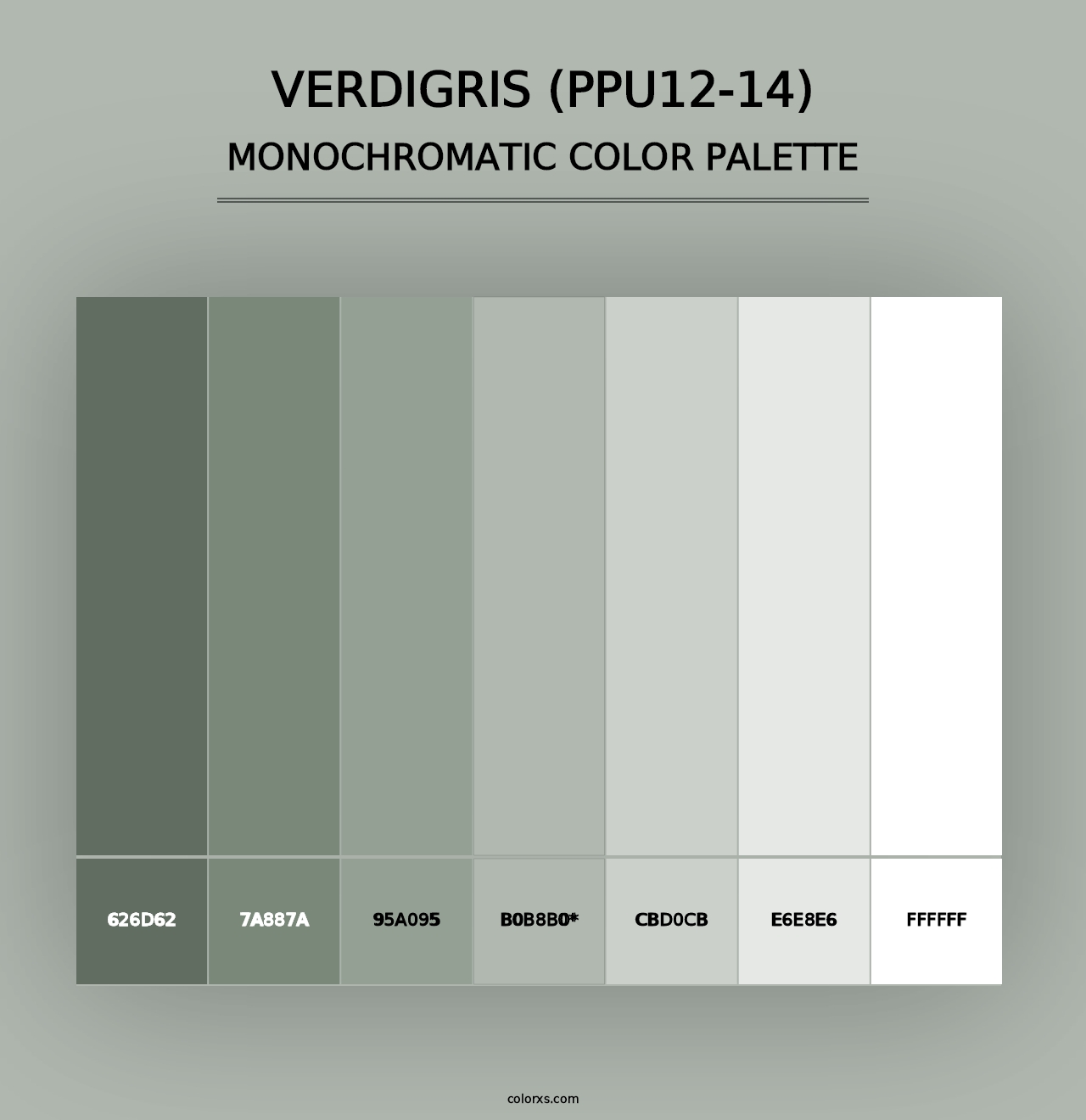 Verdigris (PPU12-14) - Monochromatic Color Palette