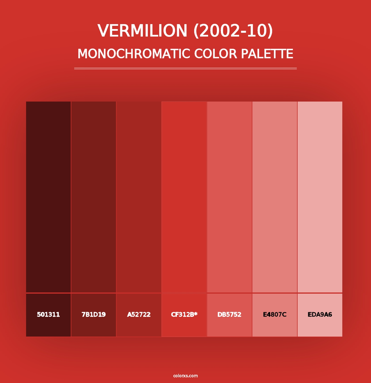 Vermilion (2002-10) - Monochromatic Color Palette