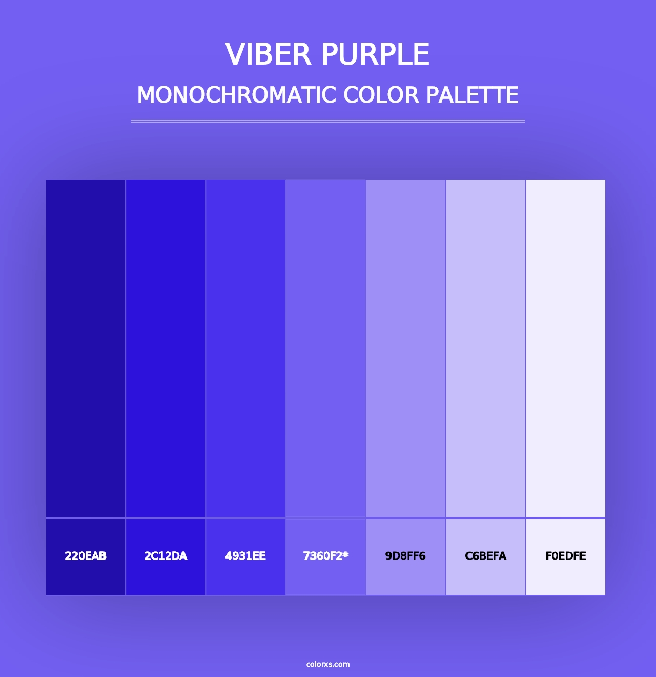 Viber Purple - Monochromatic Color Palette