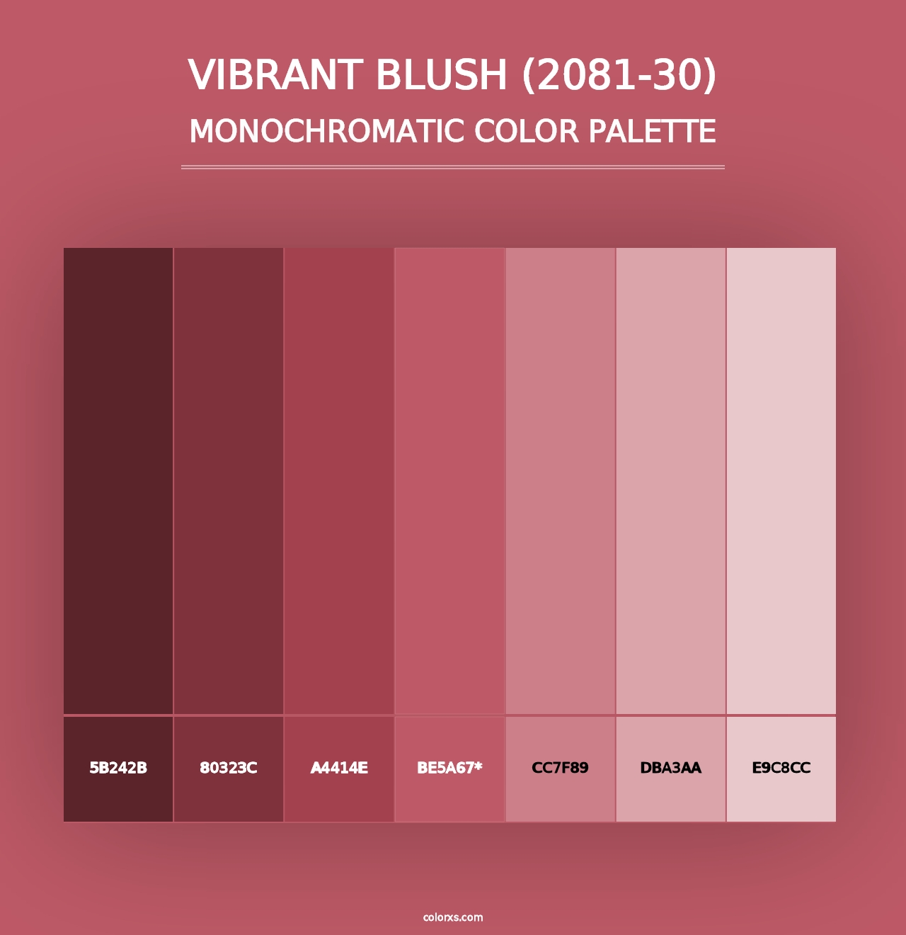 Vibrant Blush (2081-30) - Monochromatic Color Palette