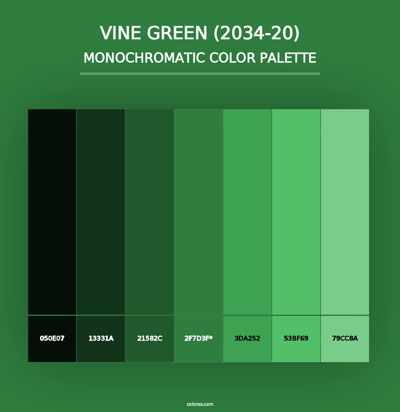 Vine Green (2034-20) - Monochromatic Color Palette