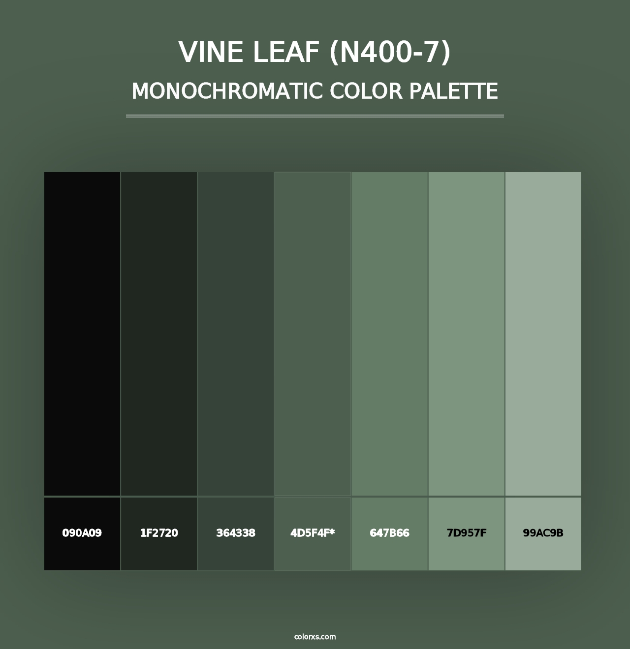 Vine Leaf (N400-7) - Monochromatic Color Palette