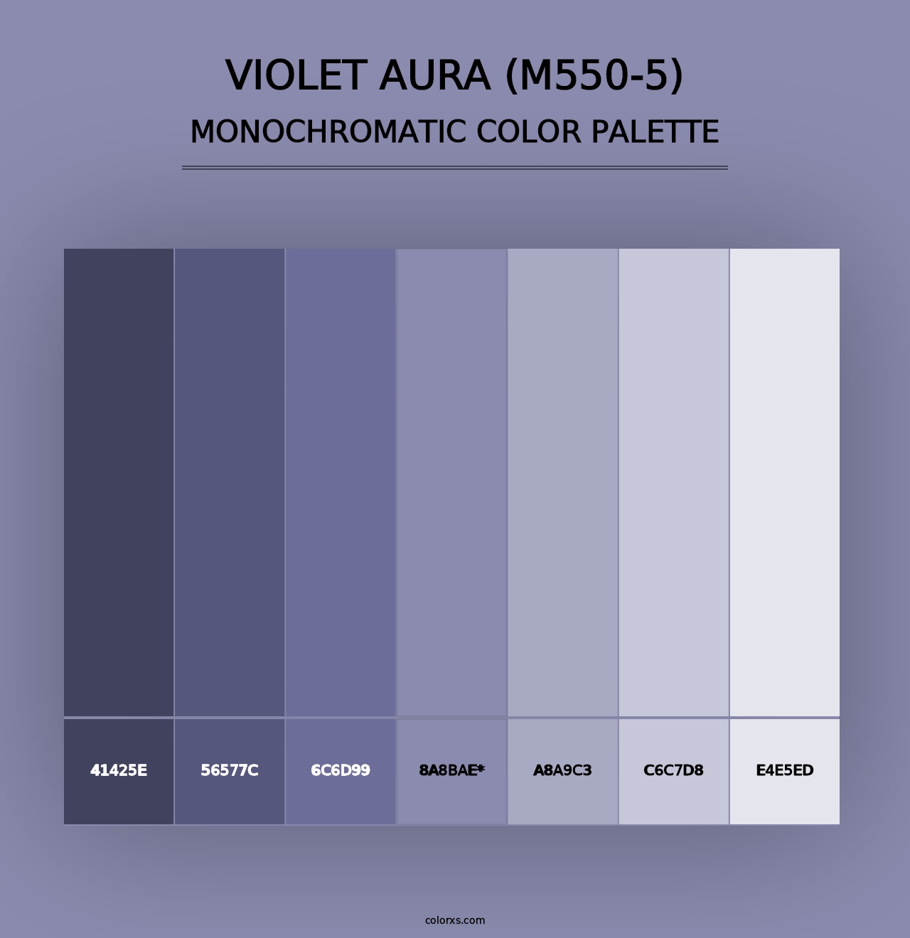 Violet Aura (M550-5) - Monochromatic Color Palette