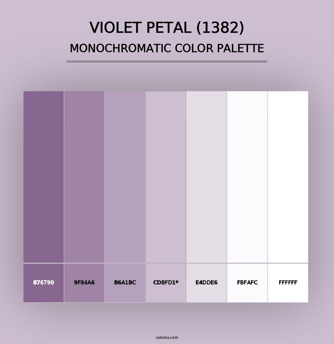 Violet Petal (1382) - Monochromatic Color Palette