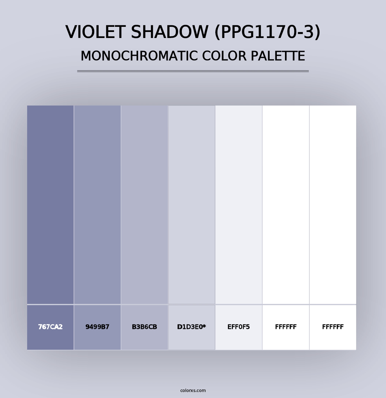 Violet Shadow (PPG1170-3) - Monochromatic Color Palette