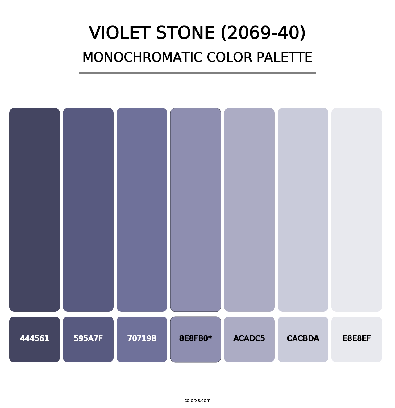 Violet Stone (2069-40) - Monochromatic Color Palette