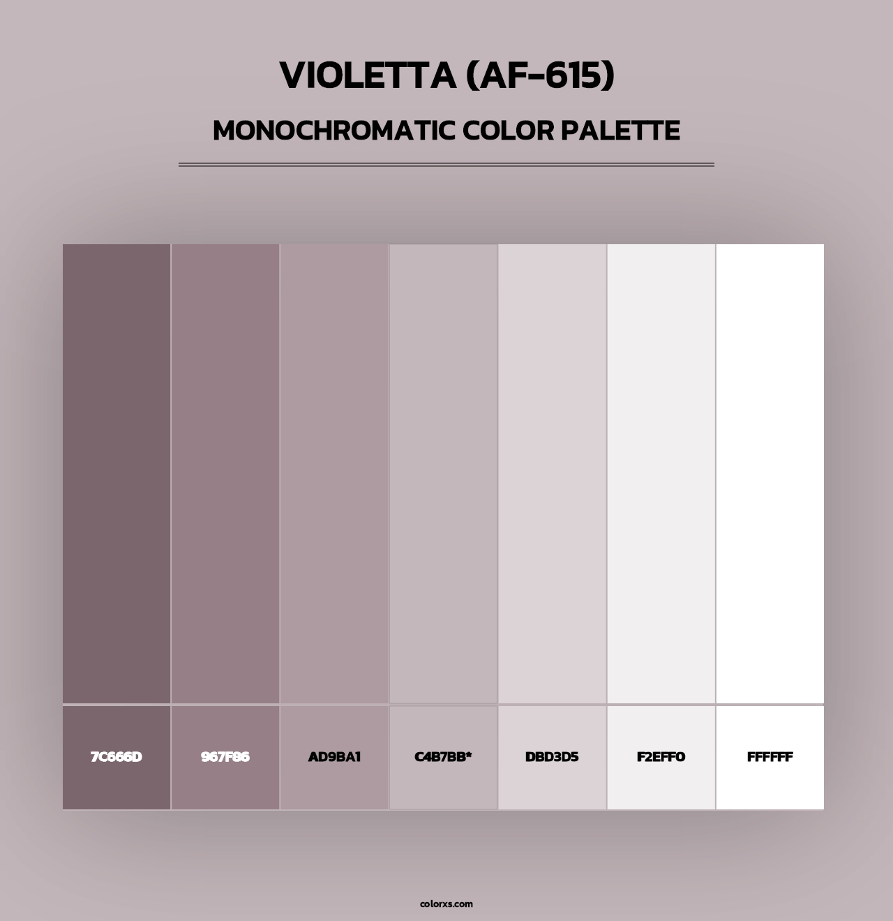 Violetta (AF-615) - Monochromatic Color Palette