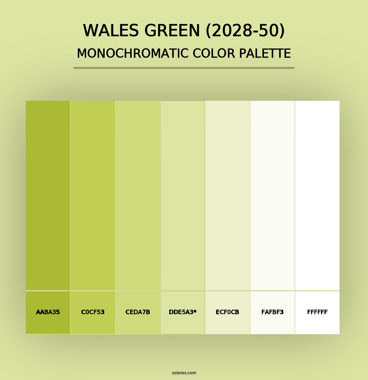 Wales Green (2028-50) - Monochromatic Color Palette