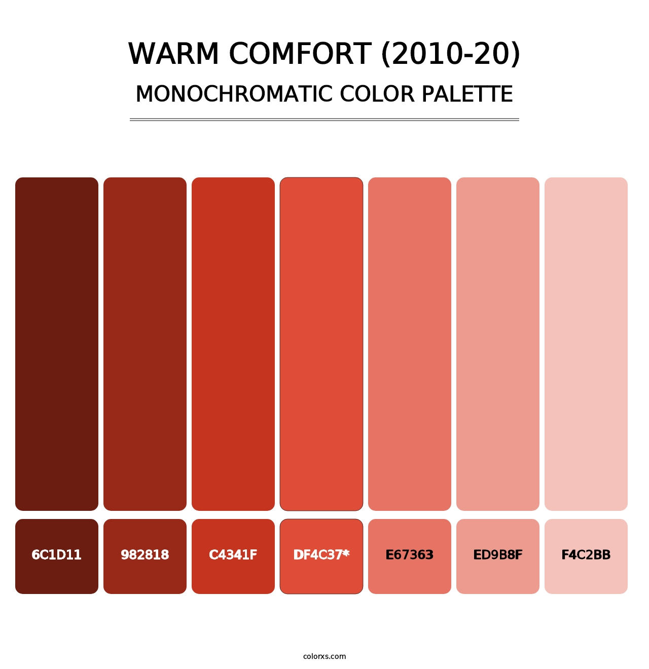 Warm Comfort (2010-20) - Monochromatic Color Palette