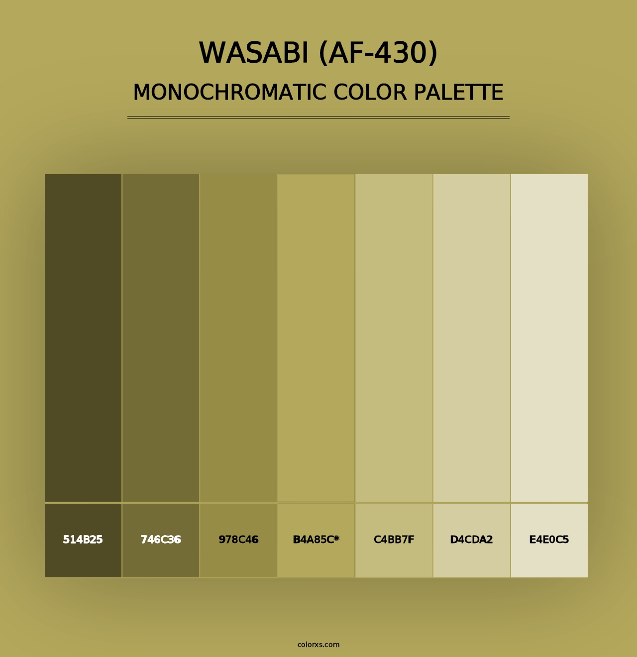 Wasabi (AF-430) - Monochromatic Color Palette