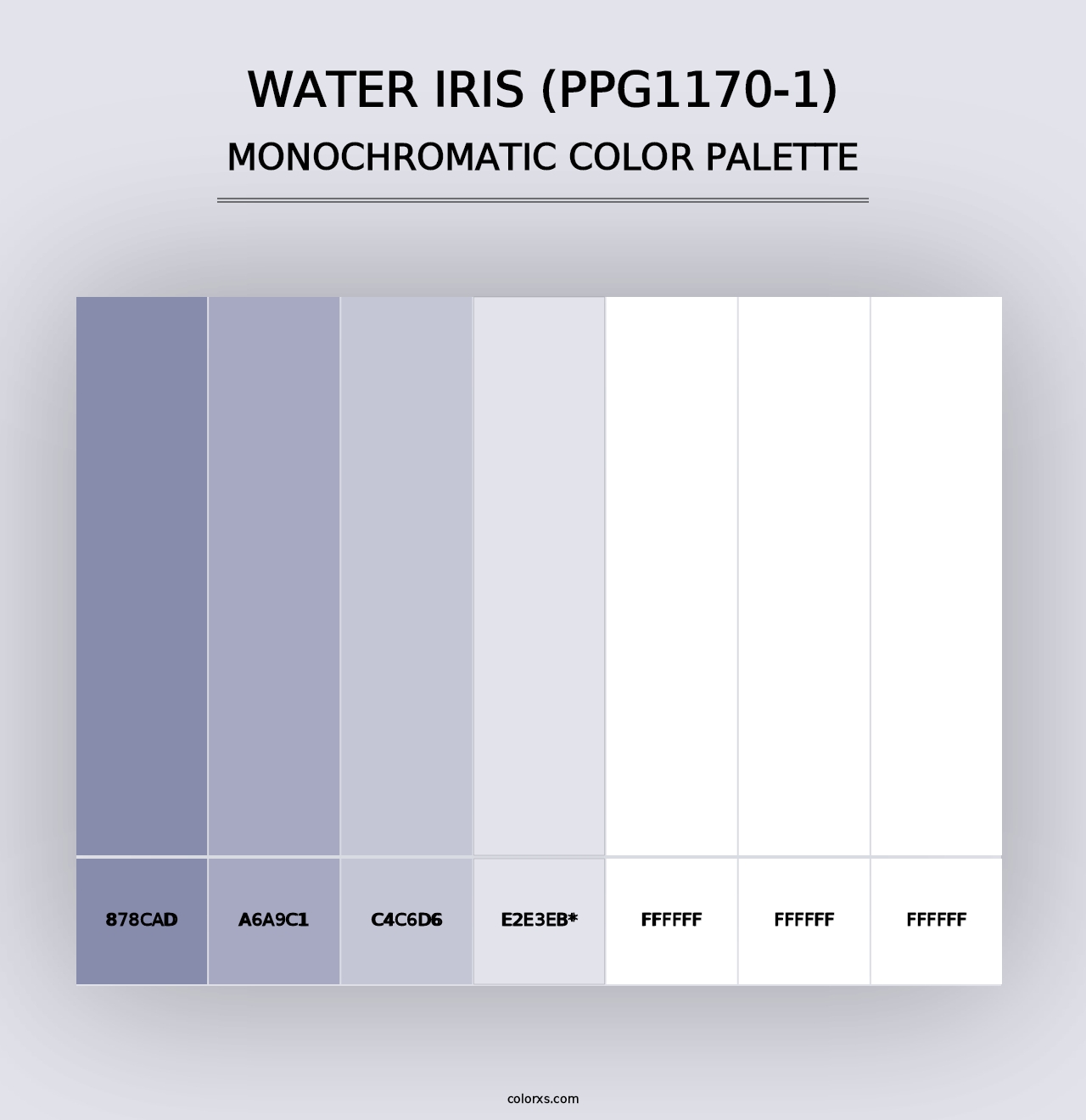 Water Iris (PPG1170-1) - Monochromatic Color Palette