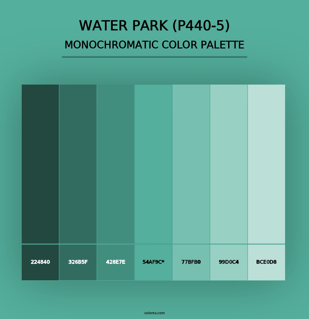 Water Park (P440-5) - Monochromatic Color Palette