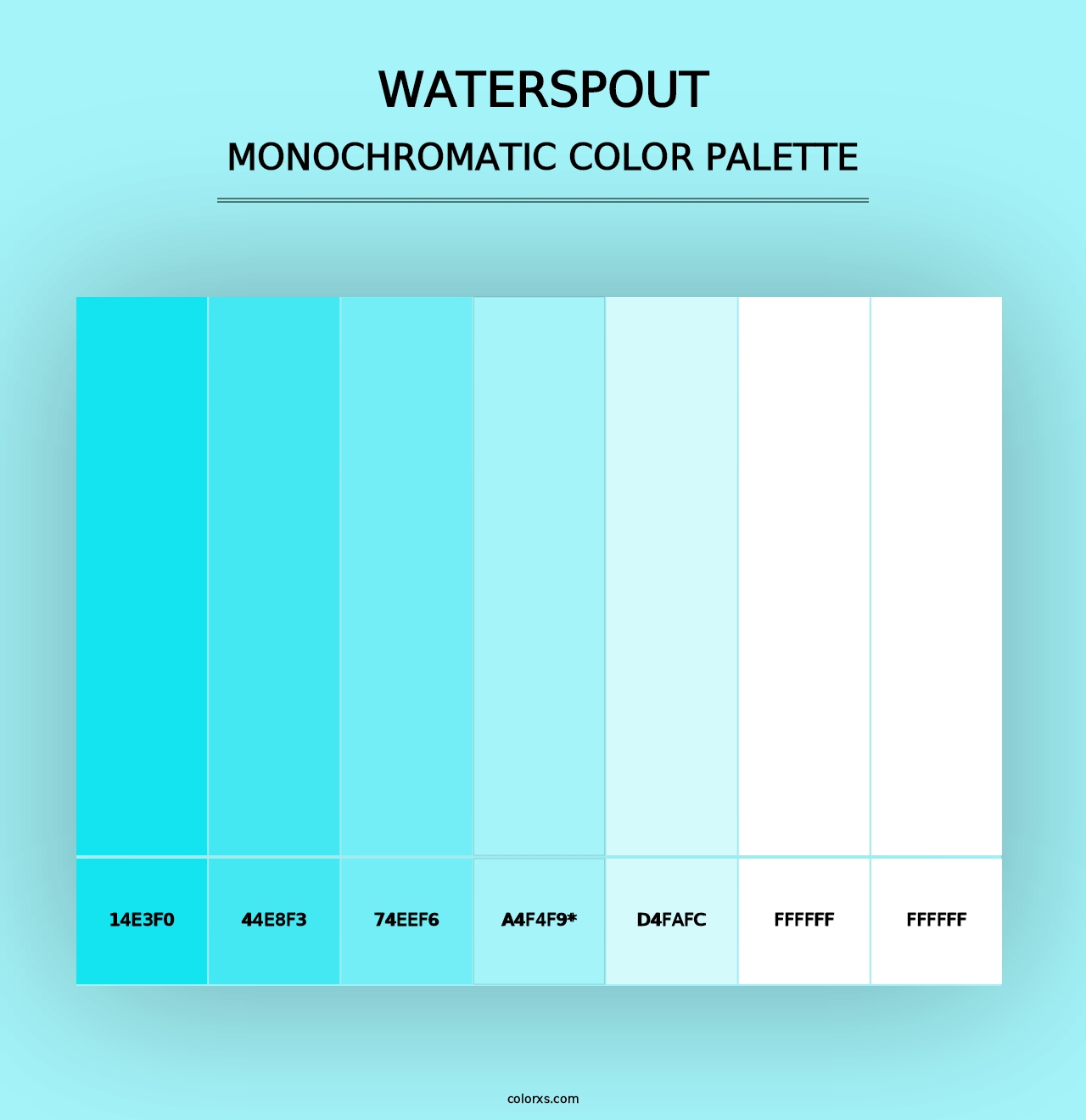 Waterspout - Monochromatic Color Palette