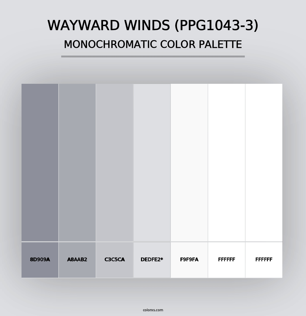 Wayward Winds (PPG1043-3) - Monochromatic Color Palette