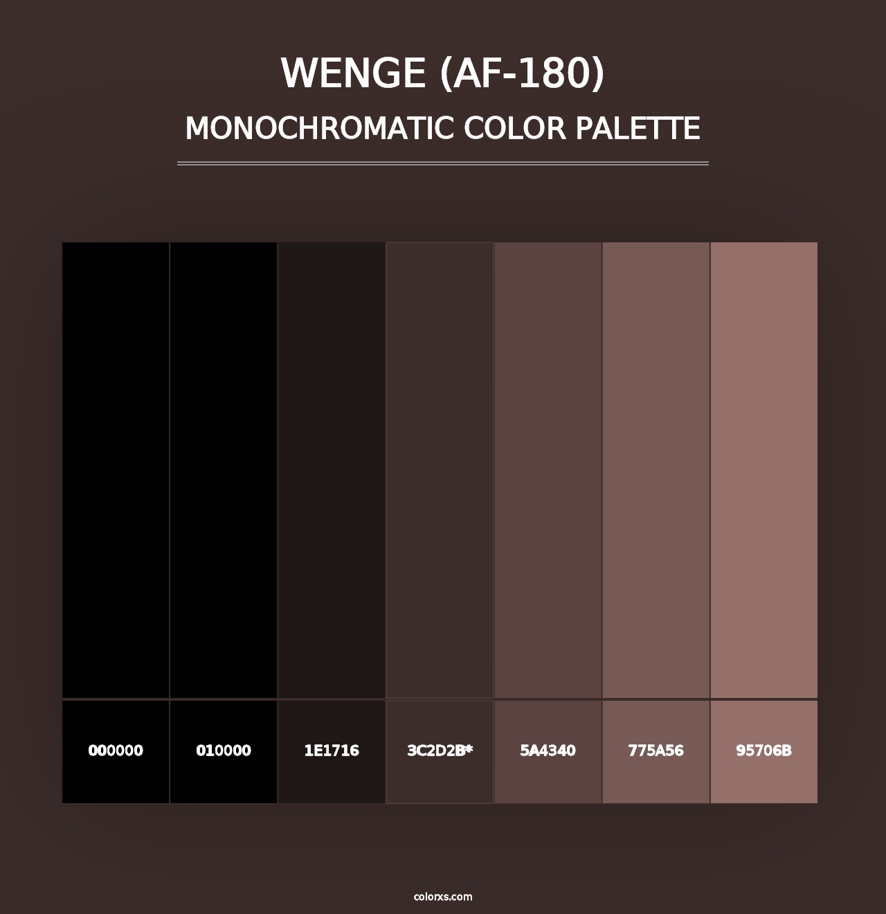 Wenge (AF-180) - Monochromatic Color Palette