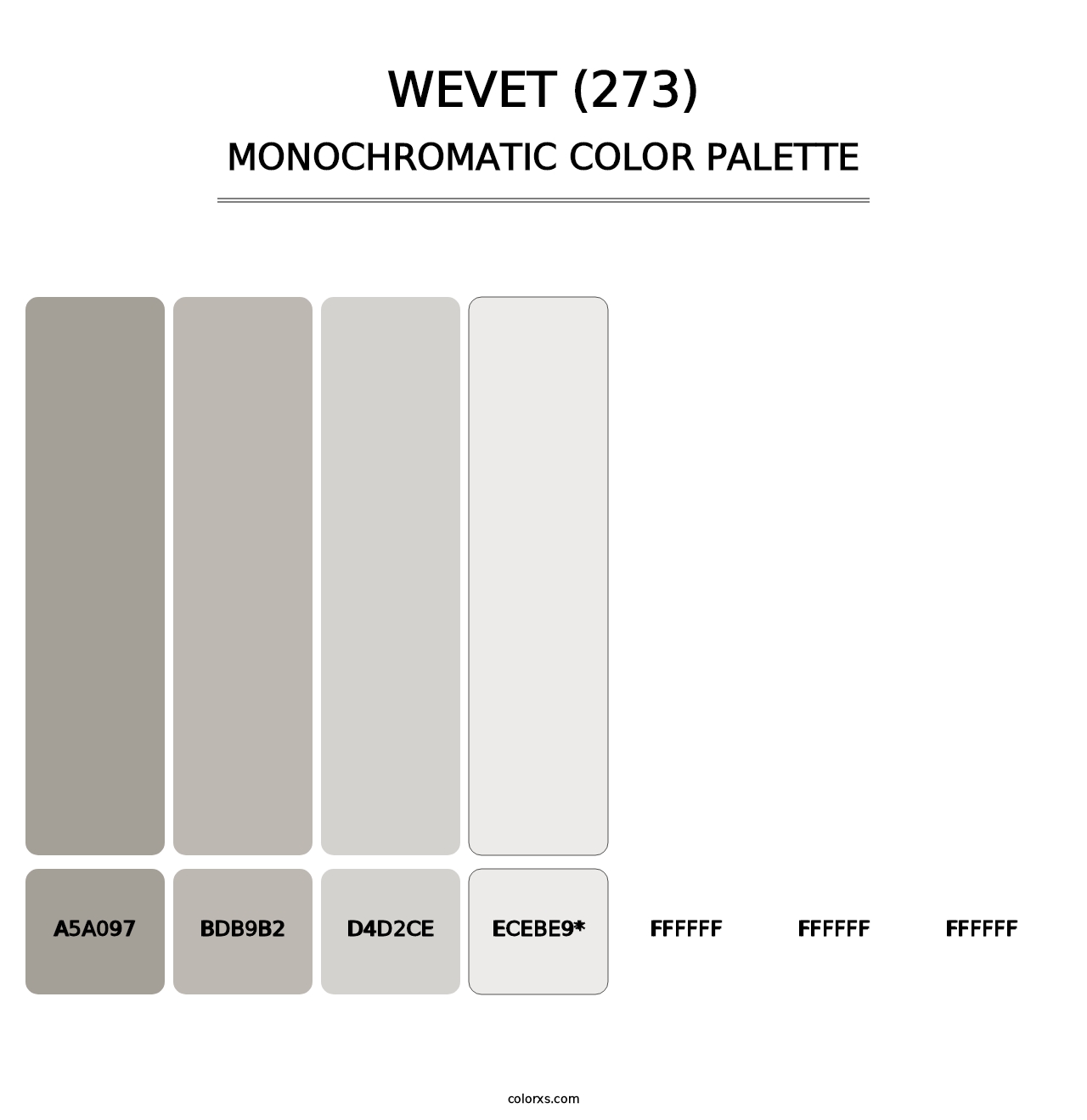 Wevet (273) - Monochromatic Color Palette