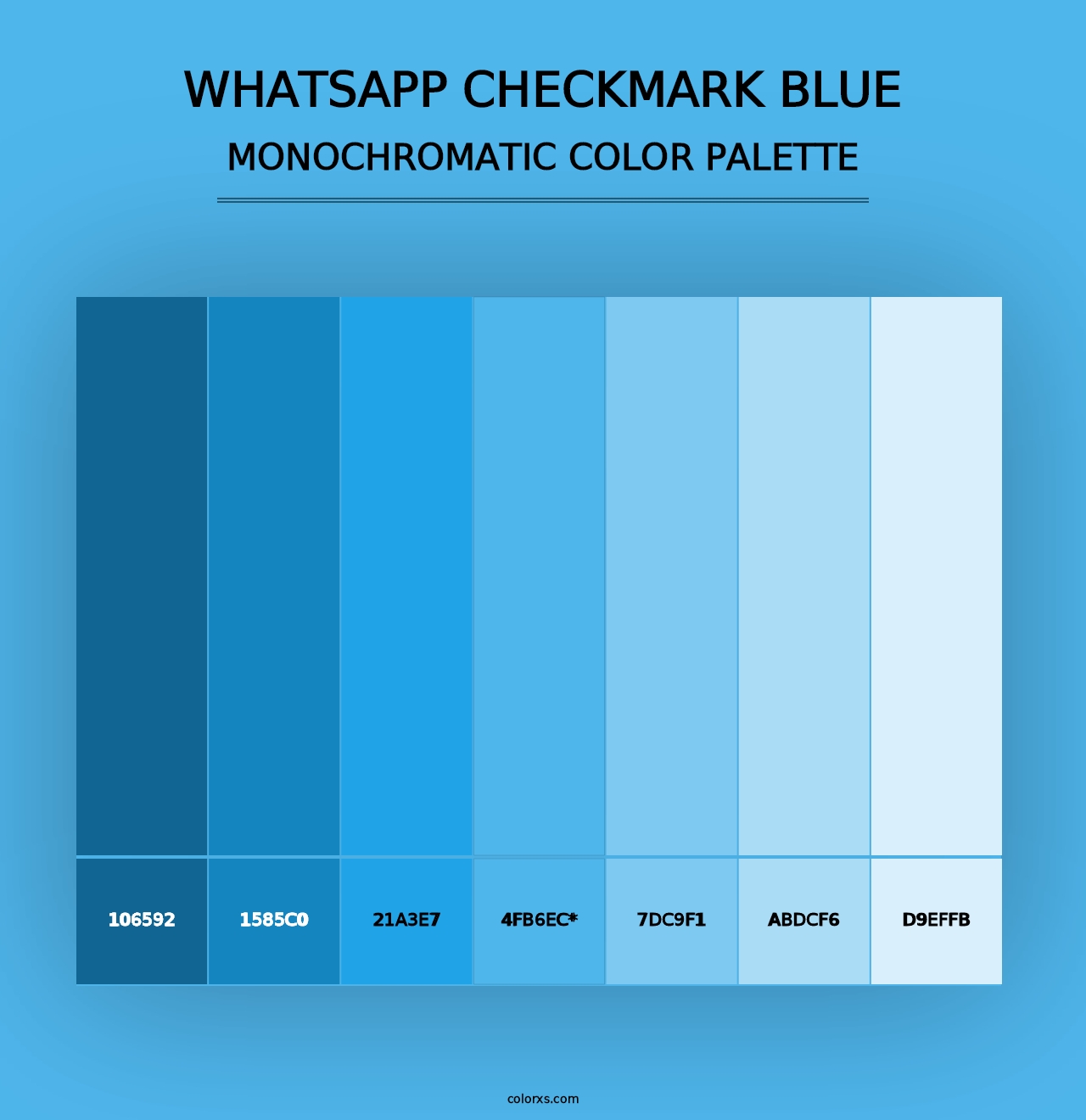 WhatsApp Checkmark Blue - Monochromatic Color Palette