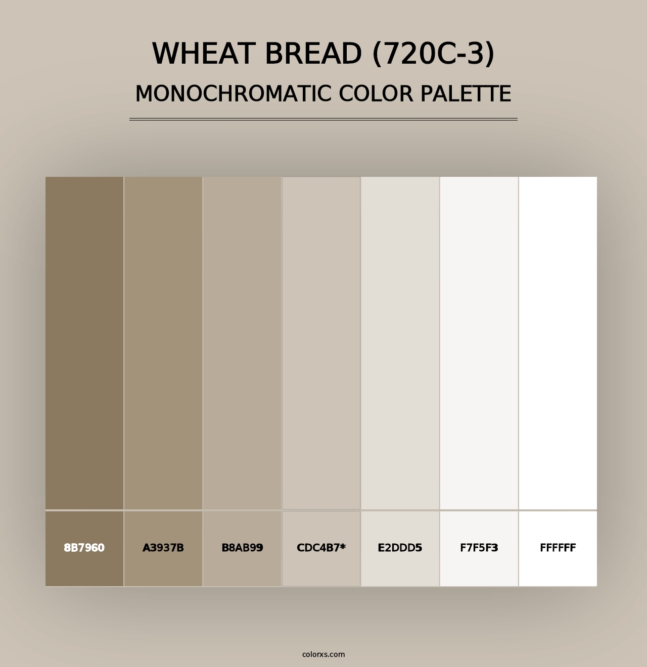 Wheat Bread (720C-3) - Monochromatic Color Palette