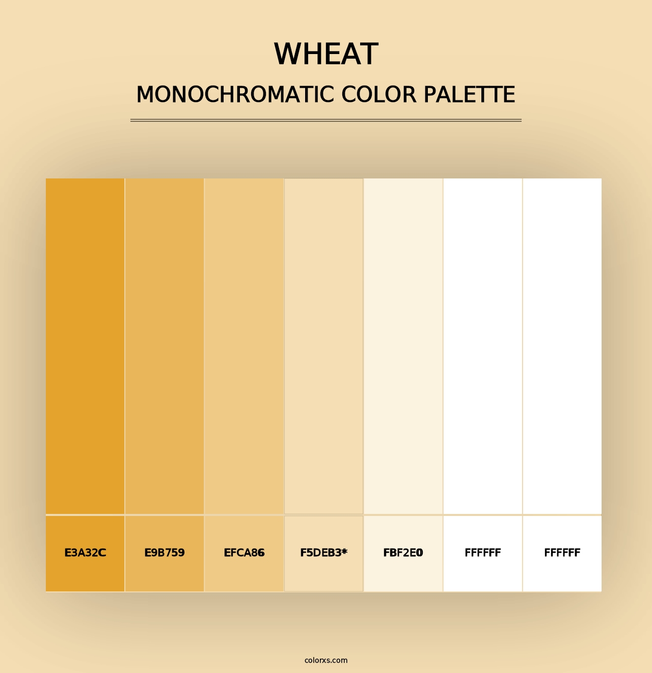 Wheat - Monochromatic Color Palette