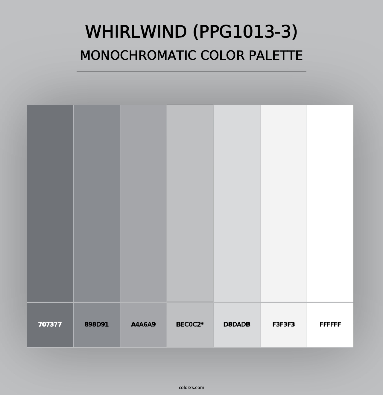 Whirlwind (PPG1013-3) - Monochromatic Color Palette