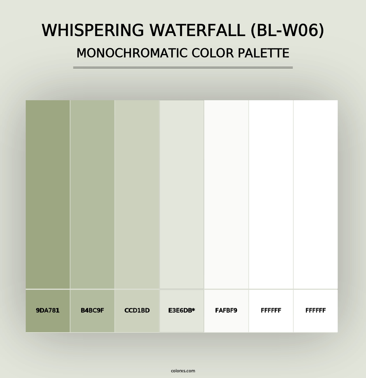 Whispering Waterfall (BL-W06) - Monochromatic Color Palette