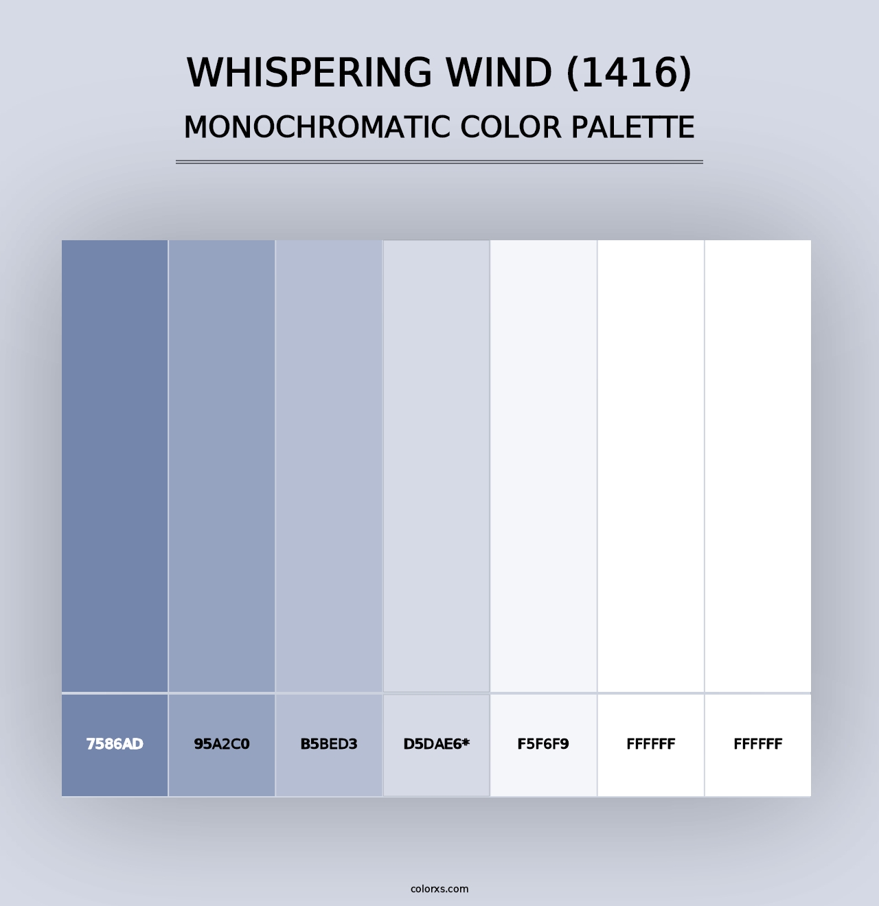 Whispering Wind (1416) - Monochromatic Color Palette