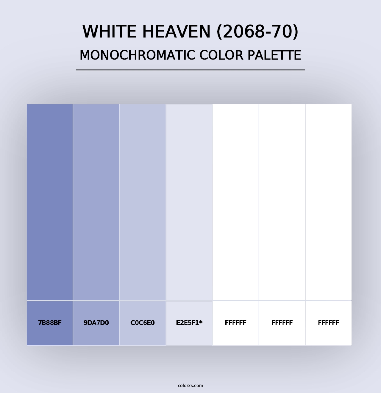 White Heaven (2068-70) - Monochromatic Color Palette