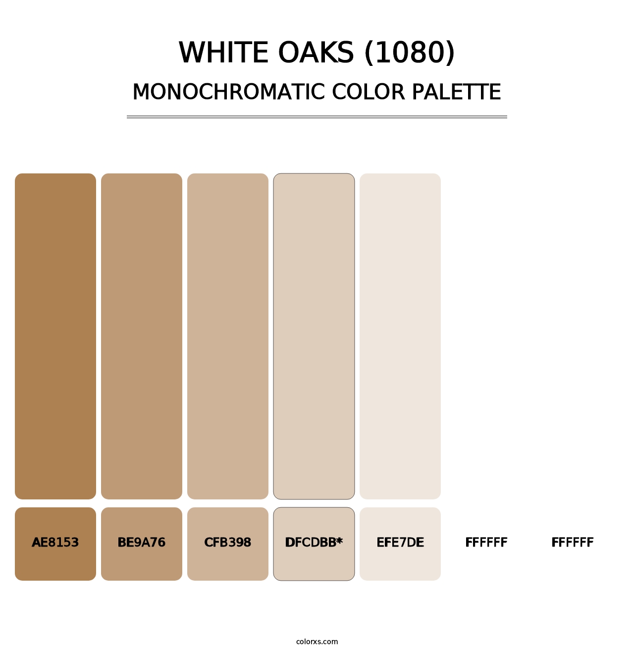 White Oaks (1080) - Monochromatic Color Palette