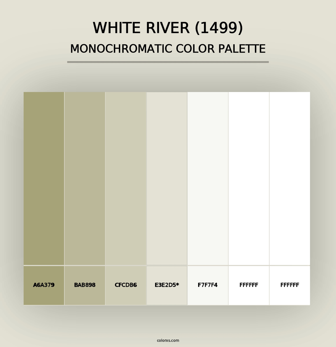 White River (1499) - Monochromatic Color Palette