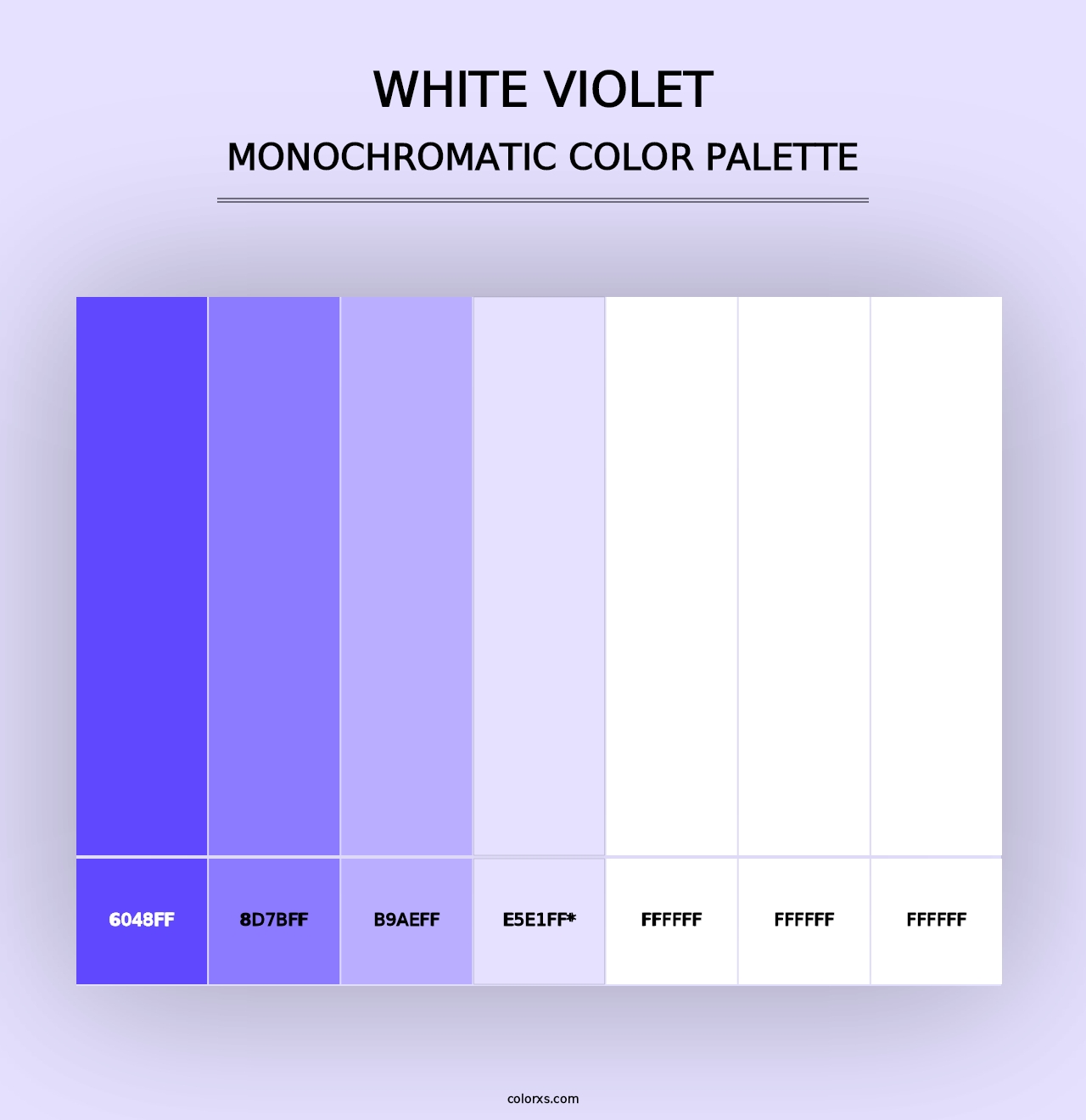 White Violet - Monochromatic Color Palette