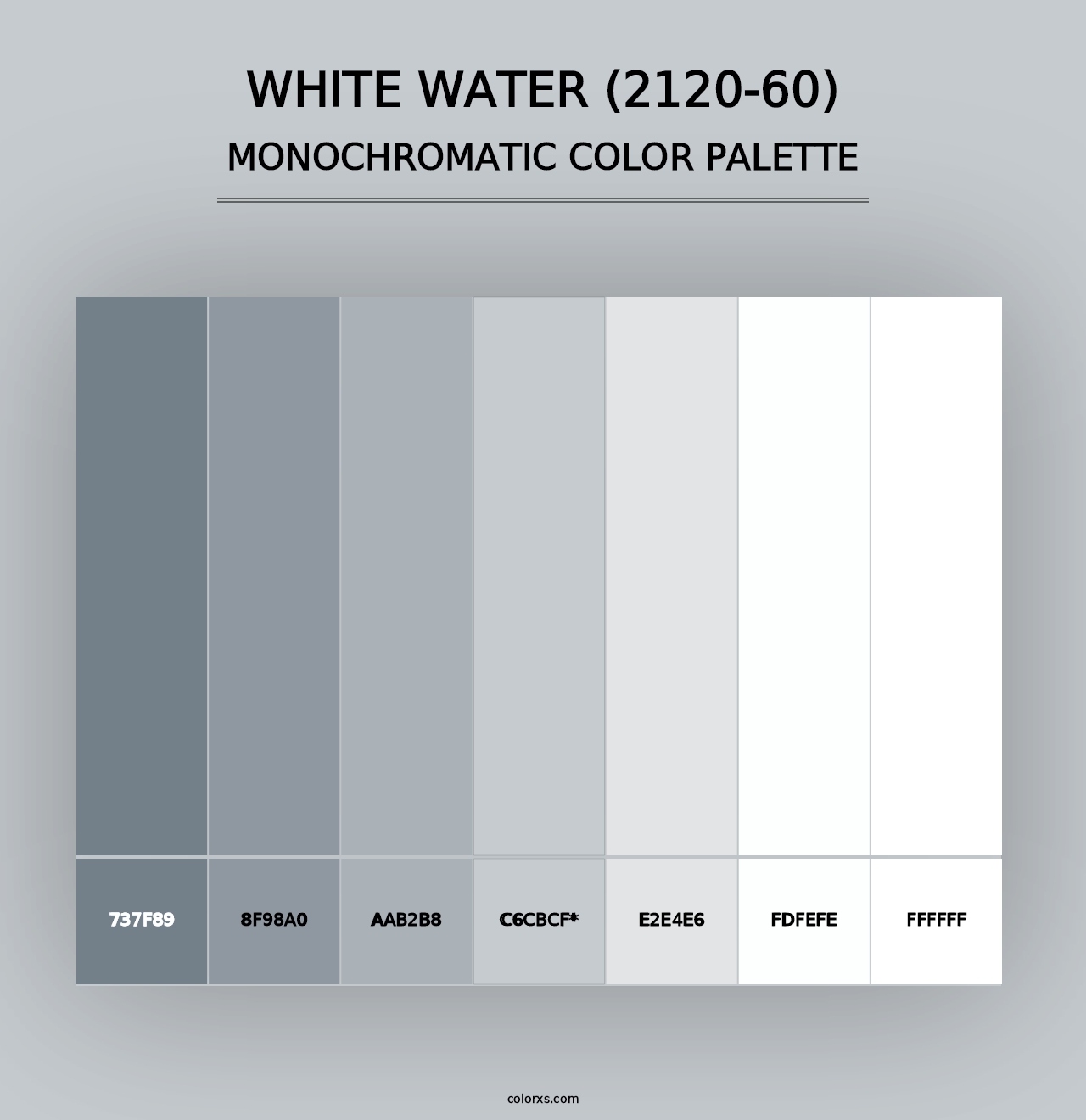 White Water (2120-60) - Monochromatic Color Palette