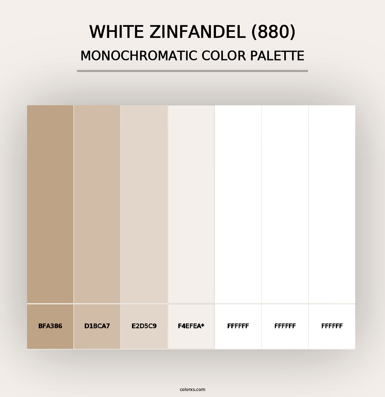 White Zinfandel (880) - Monochromatic Color Palette