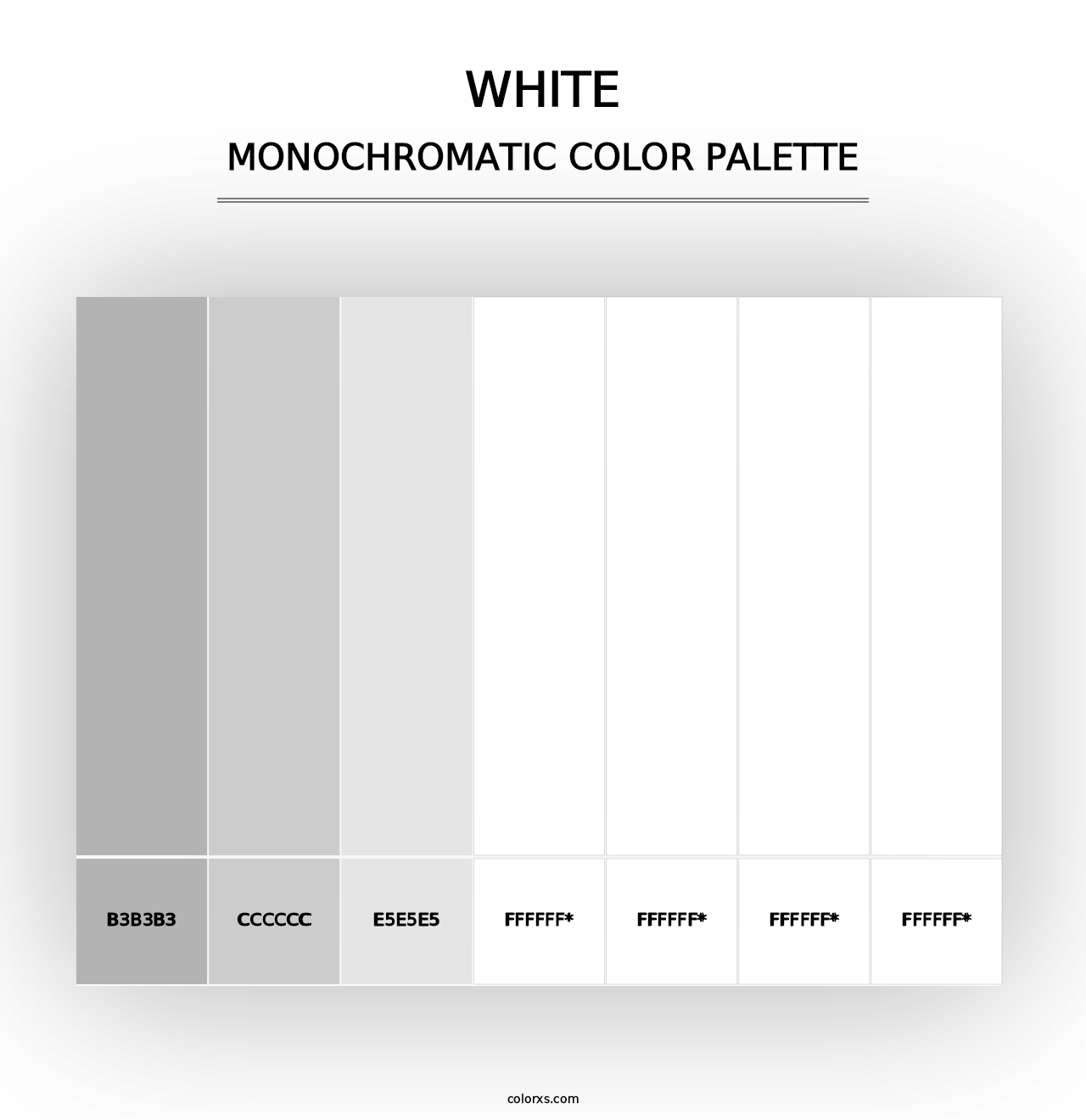 White - Monochromatic Color Palette