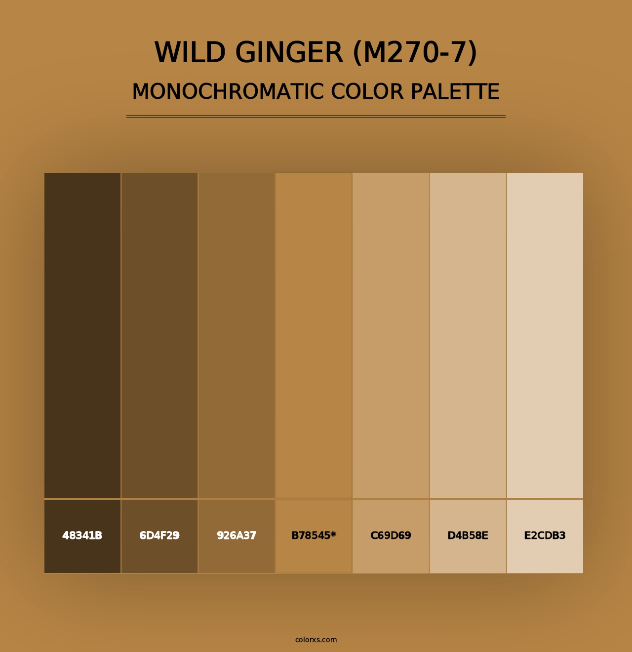 Wild Ginger (M270-7) - Monochromatic Color Palette