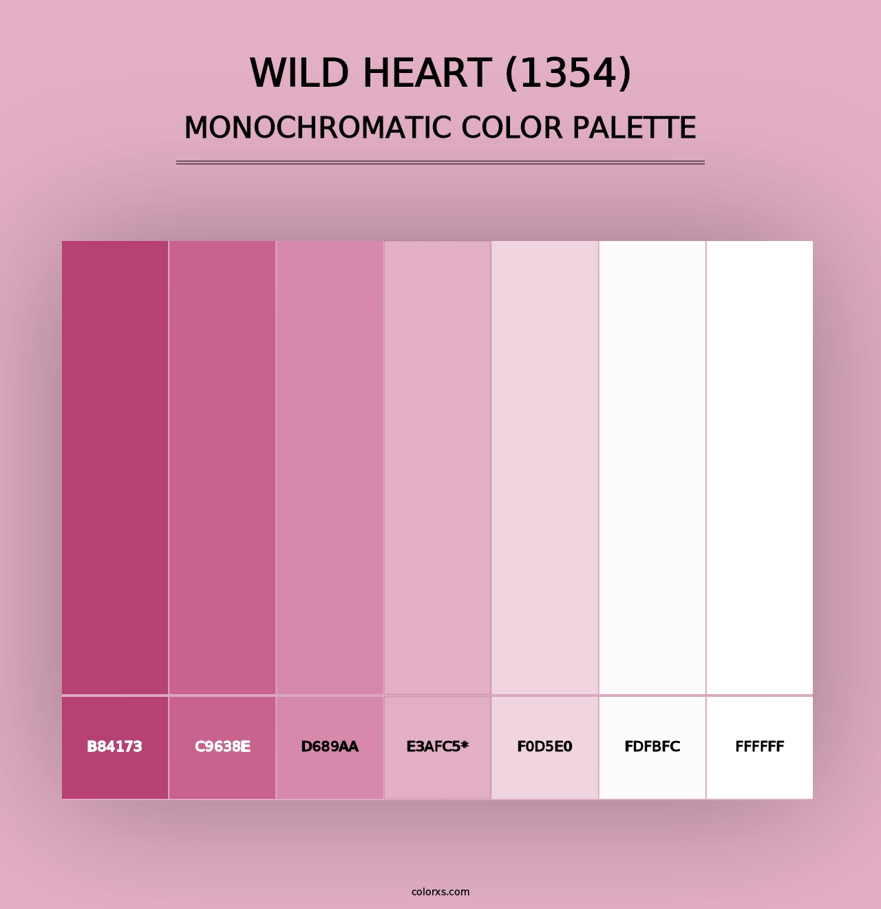 Wild Heart (1354) - Monochromatic Color Palette