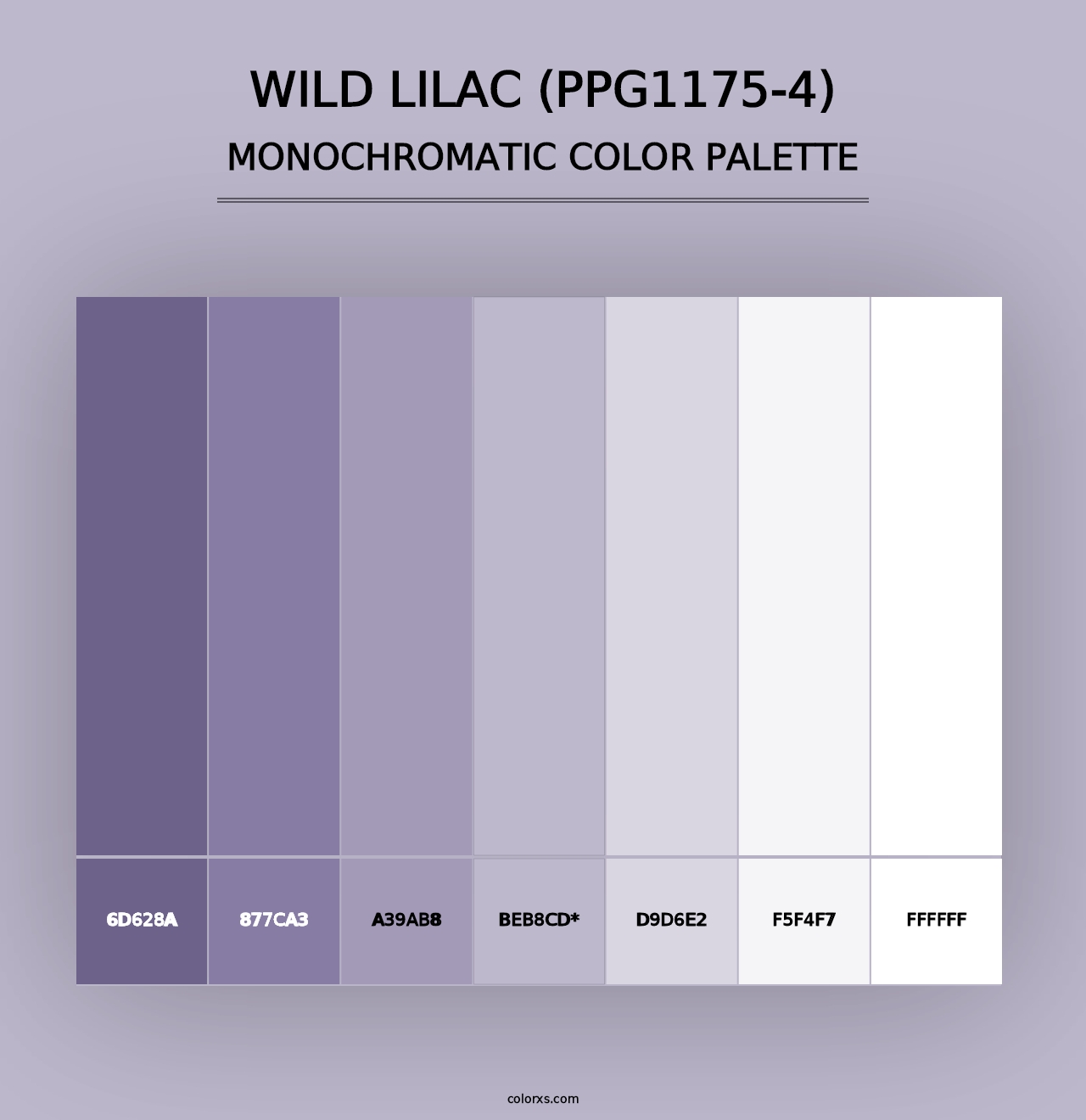 Wild Lilac (PPG1175-4) - Monochromatic Color Palette