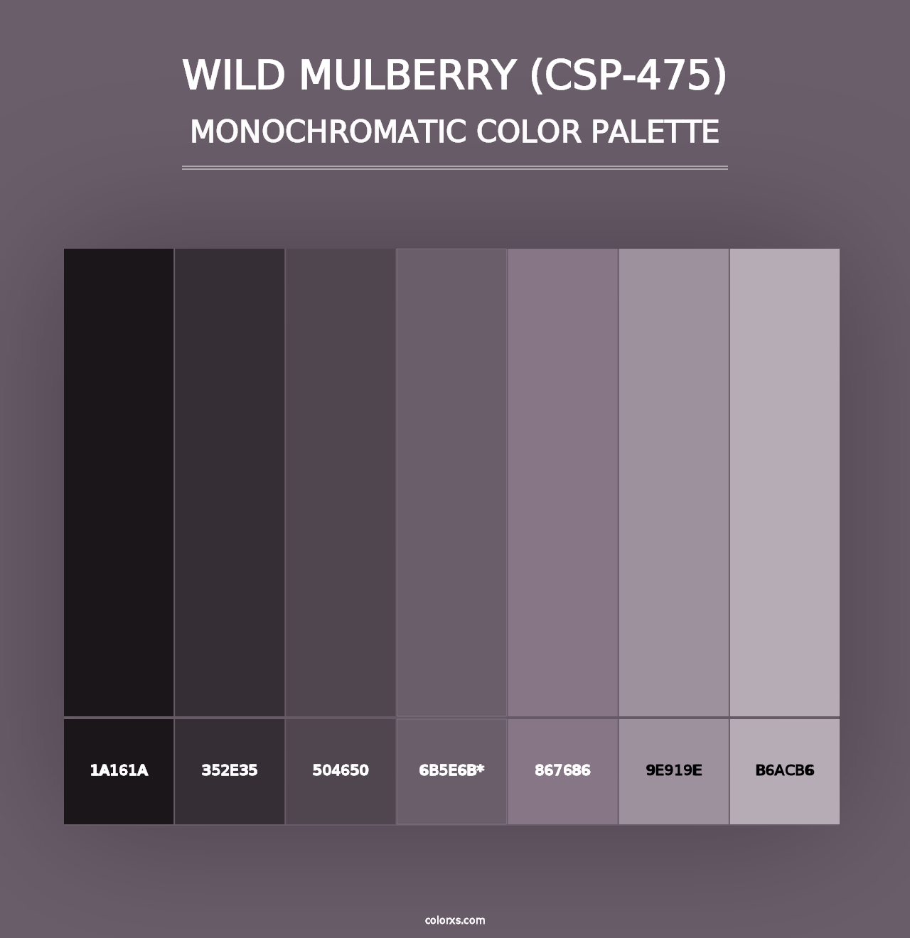 Wild Mulberry (CSP-475) - Monochromatic Color Palette