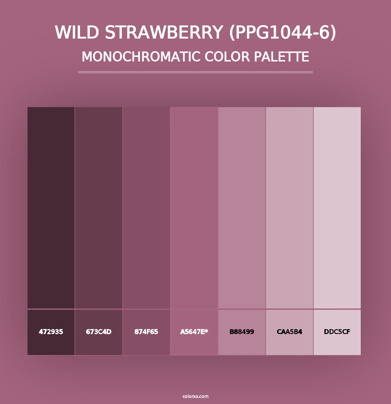 Wild Strawberry (PPG1044-6) - Monochromatic Color Palette