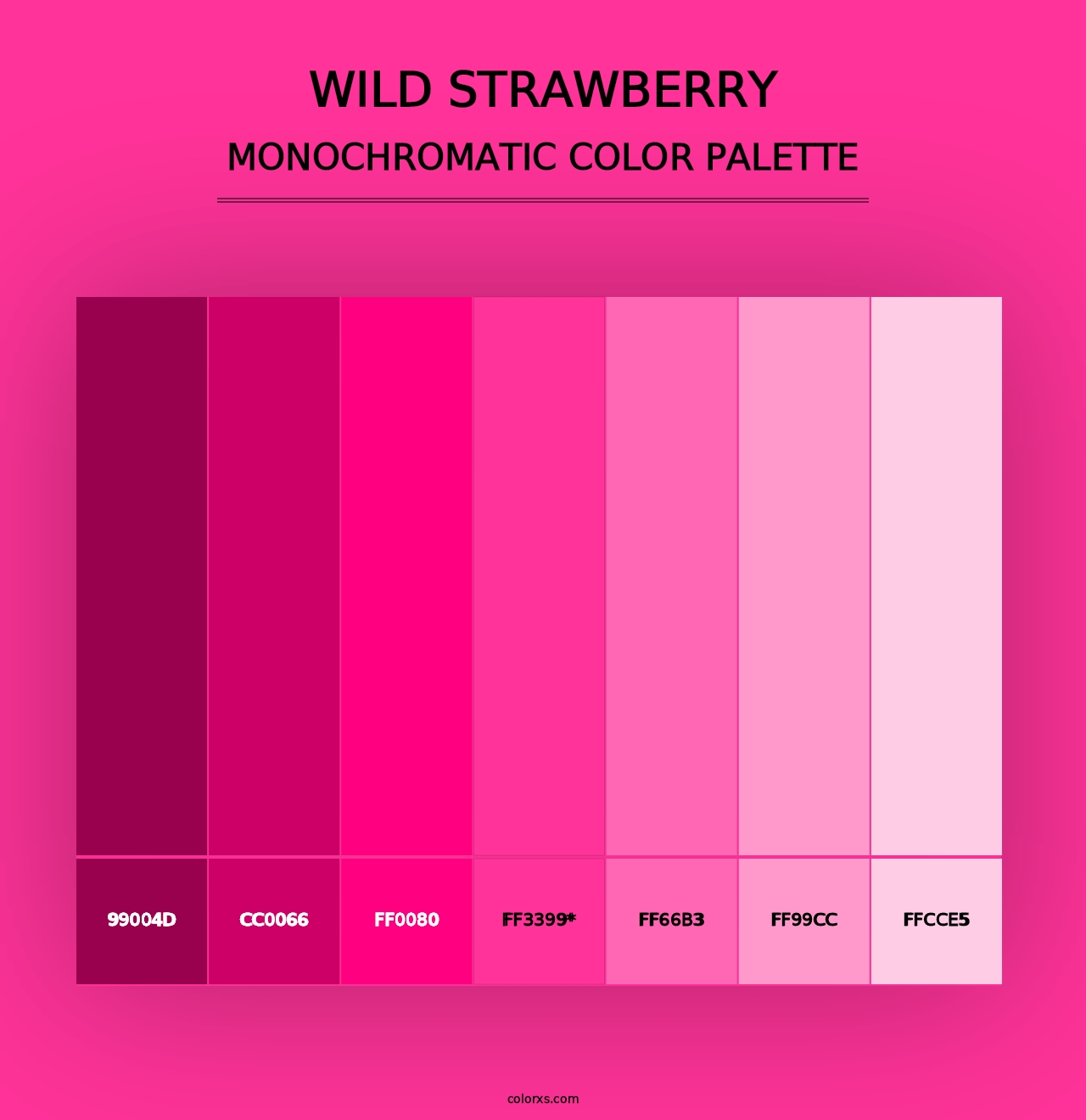 Wild Strawberry - Monochromatic Color Palette