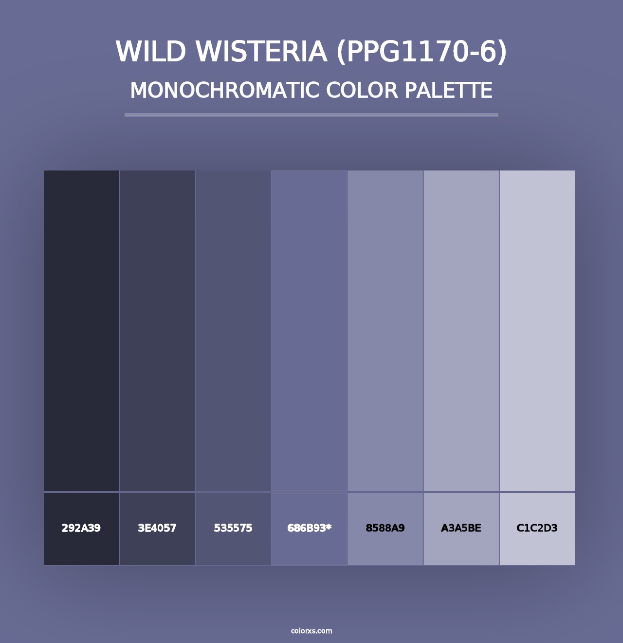 Wild Wisteria (PPG1170-6) - Monochromatic Color Palette