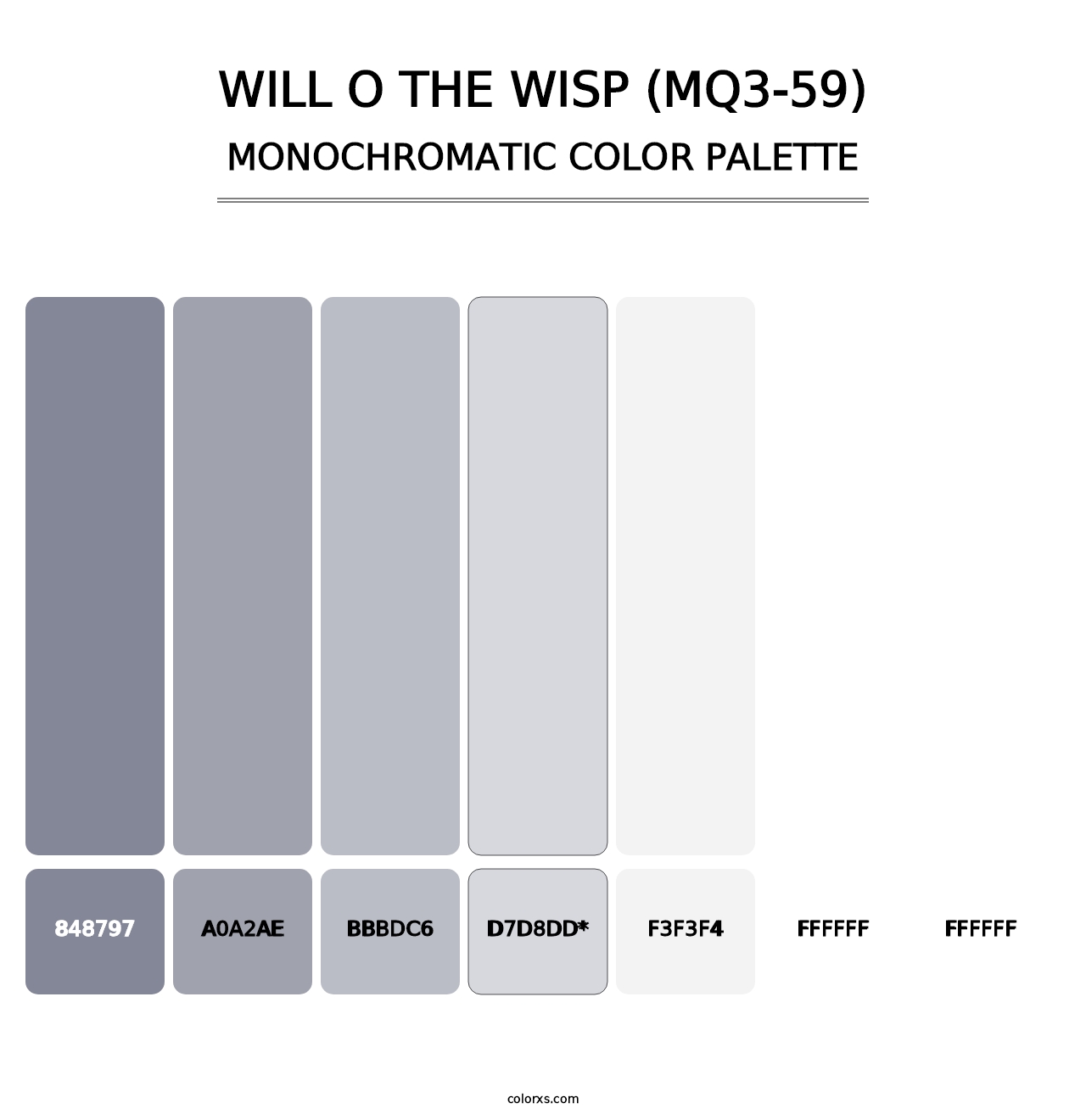 Will O The Wisp (MQ3-59) - Monochromatic Color Palette